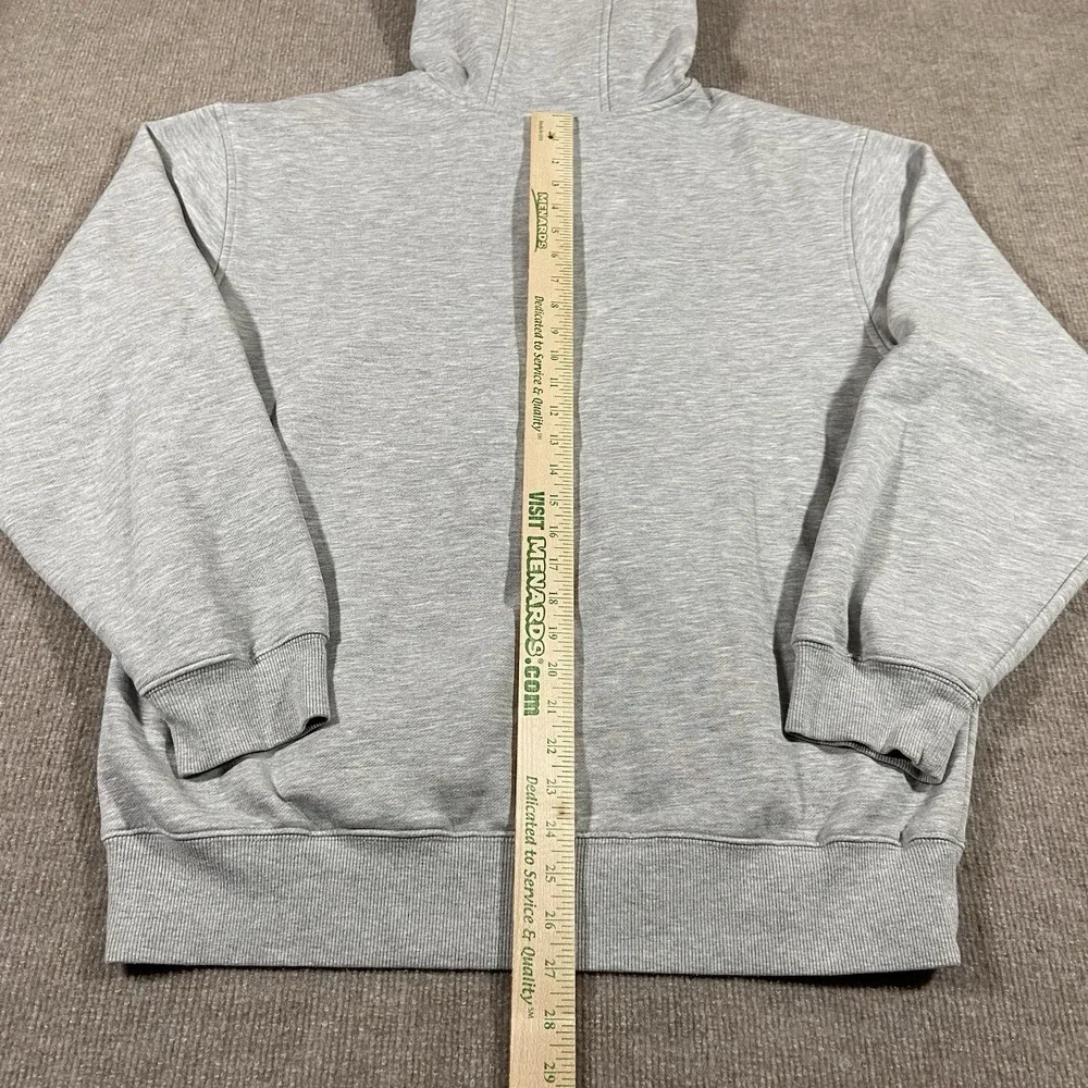 Vintage Adidas Hoodie Sweatshirt Mens Large Grey Embroidered Logo Spellout‎ Y2K